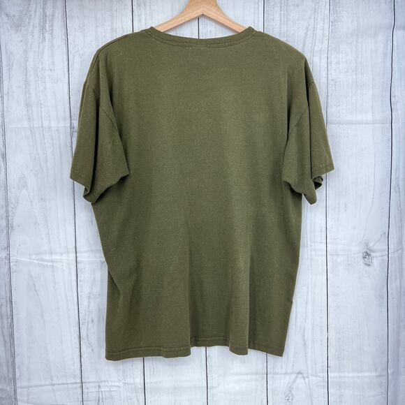 Resource XL American VINTAGE 90s Womens Green Badger Floral Friends Tee Shirt - Picture 3 of 11